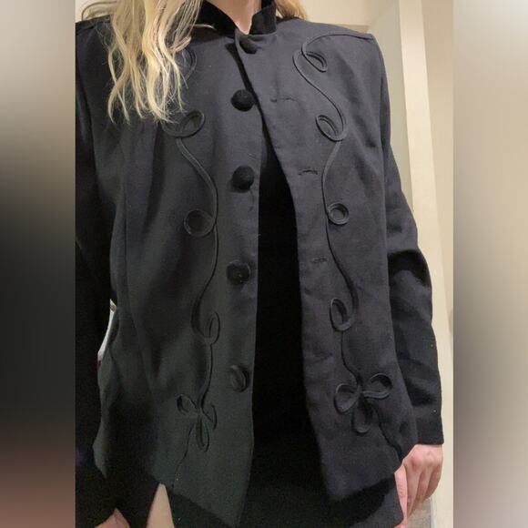 90s oversized soutache blazer - Picture 1 of 12